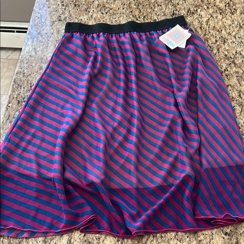 Striped Purple and Blue Women's Skirt
